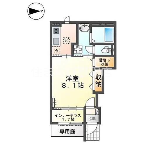 みよし市打越町北屋敷アパート(1K/1階)の間取り写真