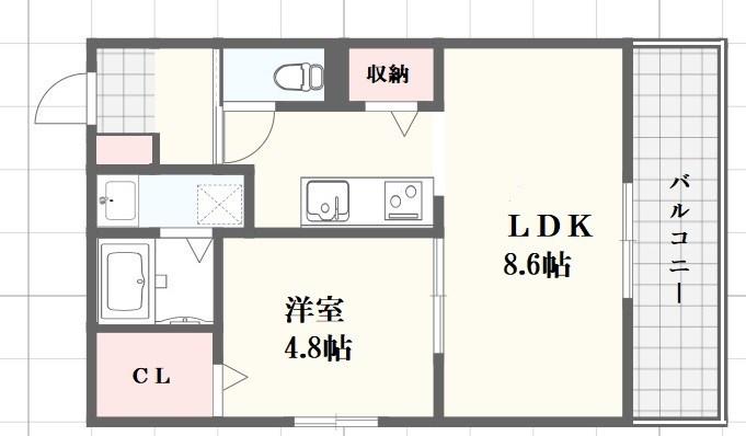 LE CORINDON(1LDK/3階)の間取り写真