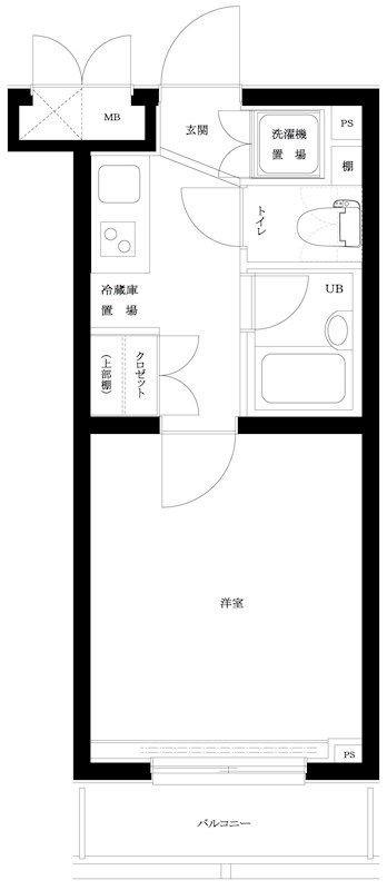 ルーブル中目黒弐番館(1K/3階)の間取り写真