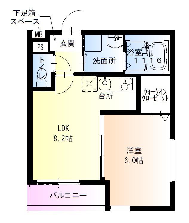 フジパレス吉田イースト(1LDK/1階)の間取り写真