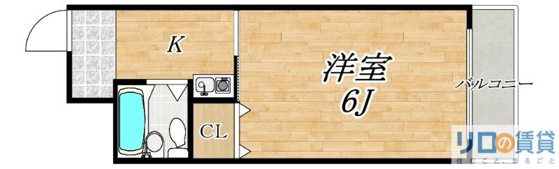 グレイスフル第2東三国II(1DK/3階)の間取り写真
