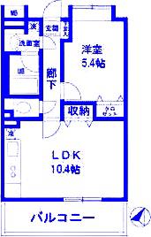 クロノス湘南台(1LDK/3階)の間取り写真