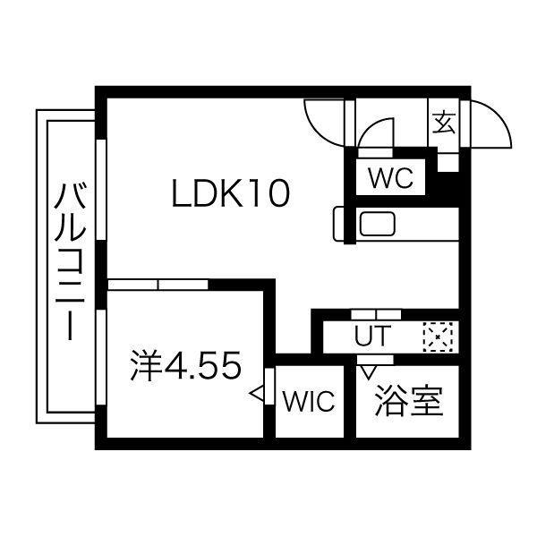 ソミューム発寒南(1LDK/3階)の間取り写真