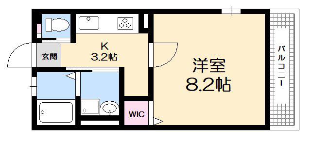 アイナ観音本町(1K/1階)の間取り写真