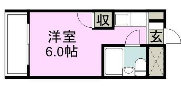 TBレジデンス大分駅前(ワンルーム/6階)の間取り写真