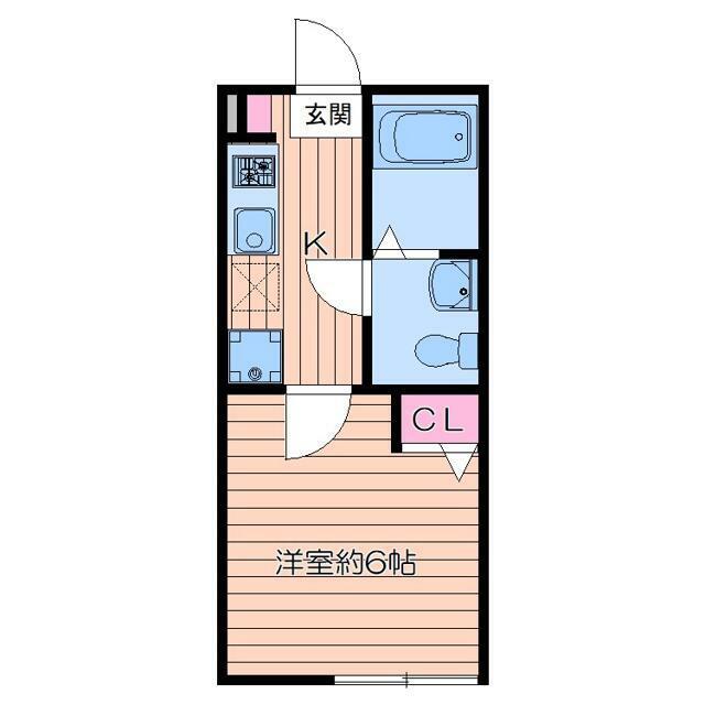 メゾンヴェルテ(1K/1階)の間取り写真