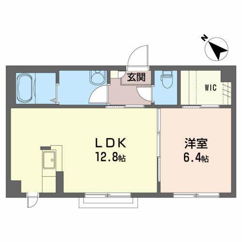 シャーメゾンポラリス(1LDK/2階)の間取り写真