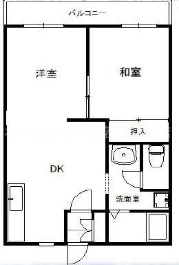 アメニティ石田2(1LDK/1階)の間取り写真
