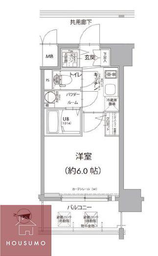 エスリード大阪梅田リュクス(1K/9階)の間取り写真