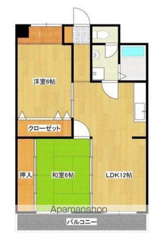 NA ビル(3DK/1階)の間取り写真