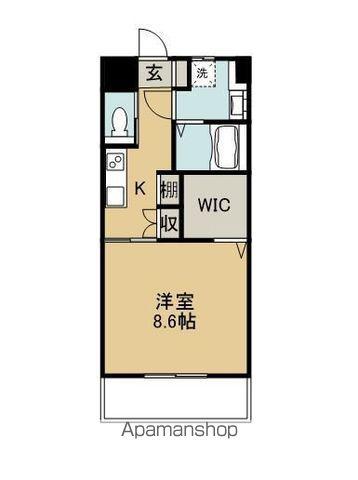 CATALINA APT(1K/5階)の間取り写真