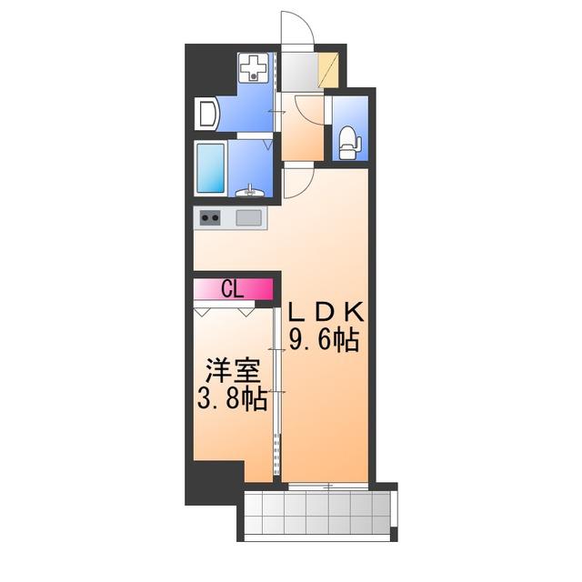 リアライズ堺宿院(1LDK/4階)の間取り写真