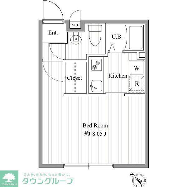 ZESTY西新宿III(1K/3階)の間取り写真