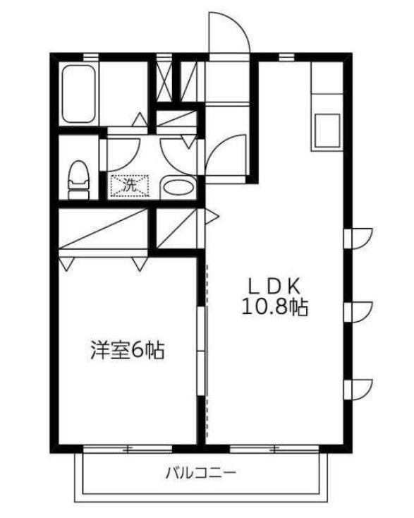 エストフォレスタ(1LDK/2階)の間取り写真