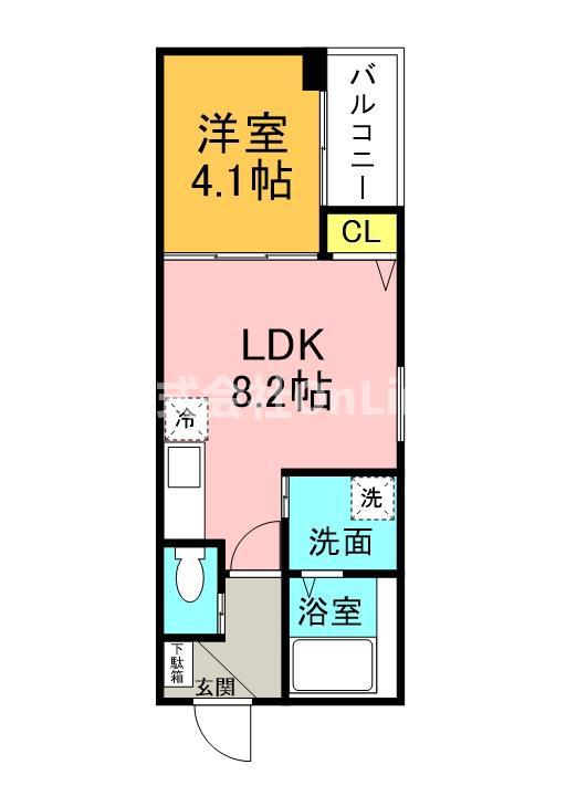 MANARIO(1LDK/2階)の間取り写真