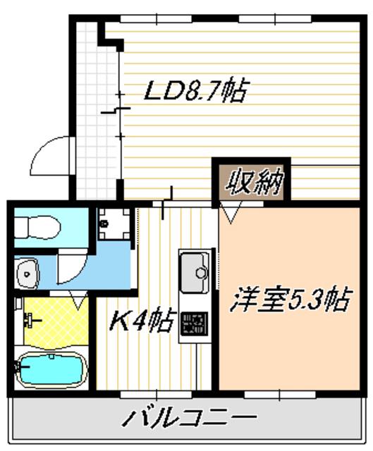 メゾン冨田(1LDK/1階)の間取り写真