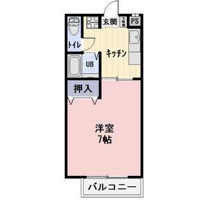 サープラスワン城南(1K/2階)の間取り写真