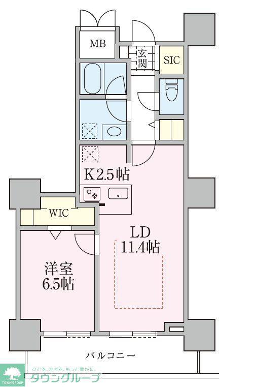 ロイヤルパークスタワー南千住(1LDK/10階)の間取り写真
