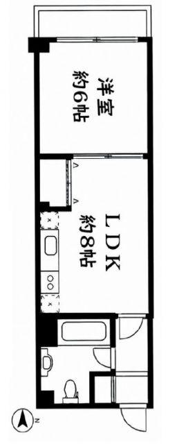 常緑ハイツ(1LDK/1階)の間取り写真