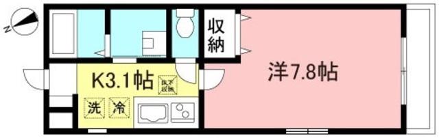 メゾンプレジール(1K/1階)の間取り写真
