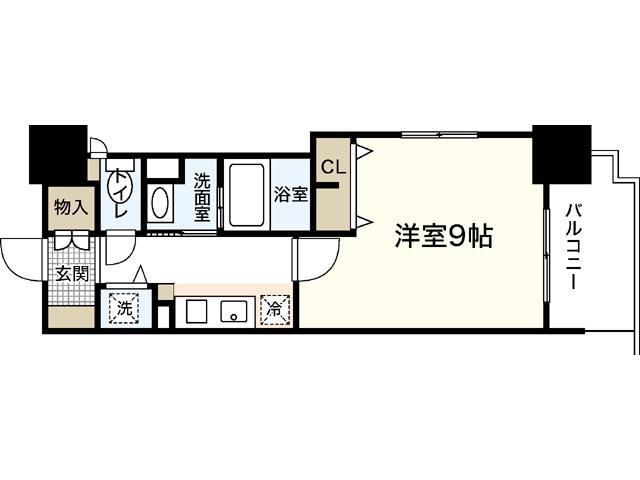 KHS.FIRST(1K/7階)の間取り写真