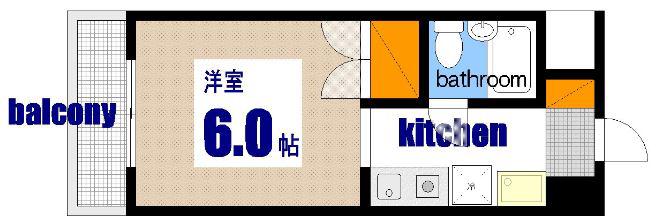 ヴェルコート上幟(1K/7階)の間取り写真