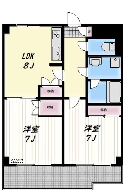 MAGNOLIA HOUSE(2LDK/4階)の間取り写真