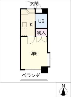 ピアモトマチ(1K/3階)の間取り写真