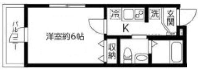 ウィングガーデン堀切101(1K/1階)の間取り写真