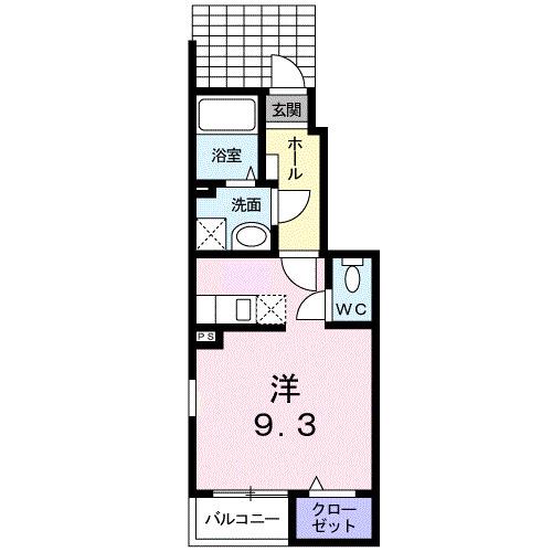 グランツ(ワンルーム/1階)の間取り写真