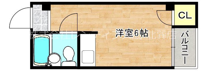 プレステイジ緑橋(ワンルーム/3階)の間取り写真
