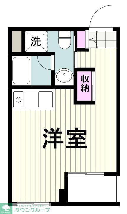 セントパレス鷺沼(ワンルーム/2階)の間取り写真