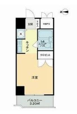 ライオンズマンション国分町(ワンルーム/4階)の間取り写真