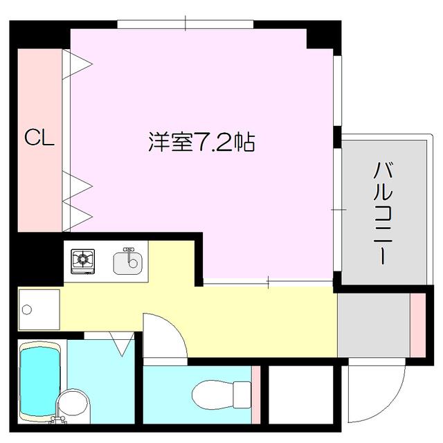 アトール西中島(1K/4階)の間取り写真