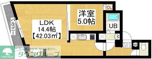ヴェローナ ジュネス(1LDK/1階)の間取り写真