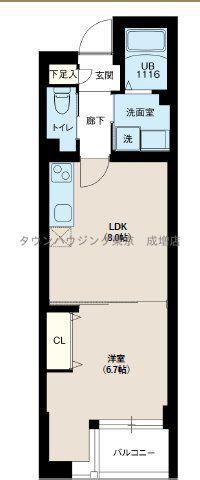 プレールドゥーク成増II(1LDK/4階)の間取り写真