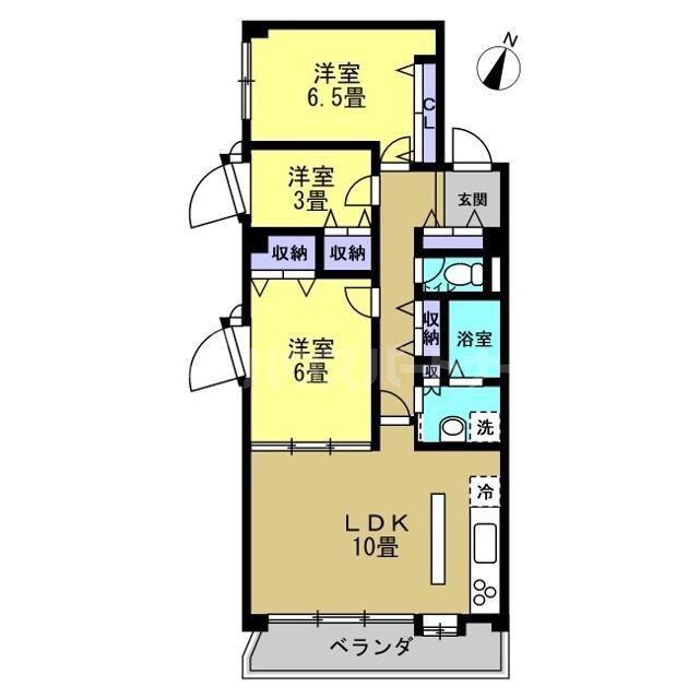 リアライズ柏II(3LDK/8階)の間取り写真