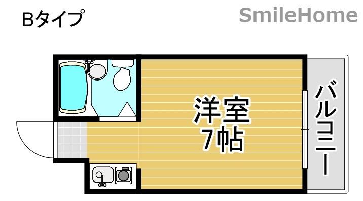 プリエール住之江御崎(1K/4階)の間取り写真