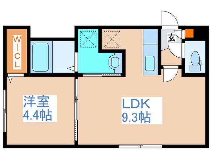 VILLAGE GATE(1LDK/3階)の間取り写真