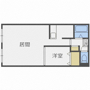 アパルシオンIII(1LDK/4階)の間取り写真