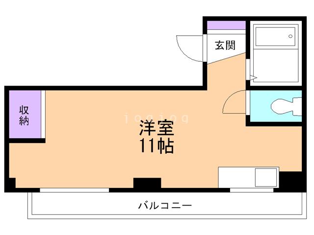 RERUN長島(ワンルーム/3階)の間取り写真
