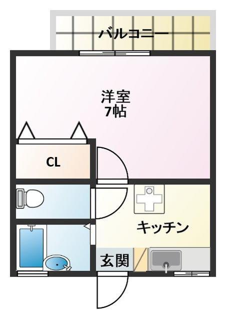 ラボン・エトワール(1K/1階)の間取り写真