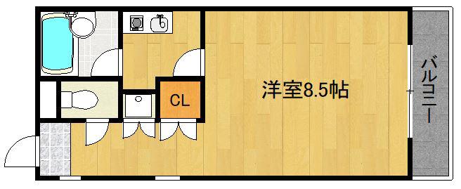 ZAZOU(1K/3階)の間取り写真