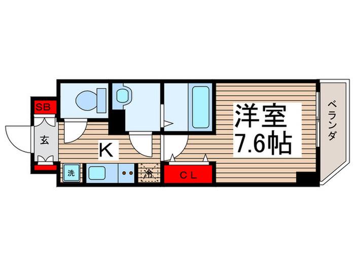 Nステージ亀戸II(1K/8階)の間取り写真