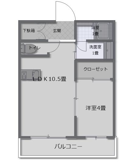 エルセラーン・プリマ(1LDK/3階)の間取り写真