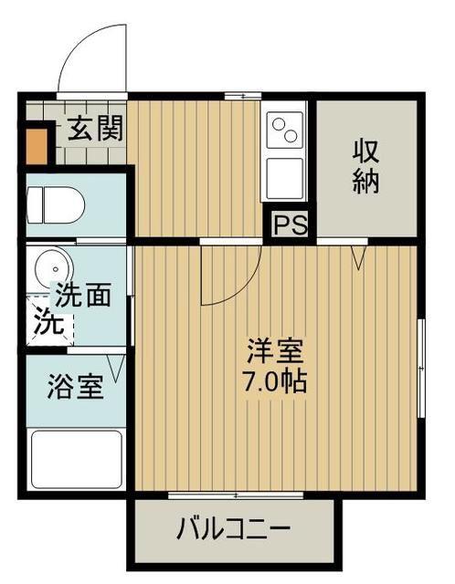 エルメゾン霞ヶ関(1K/2階)の間取り写真