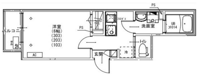 KEIAI RESIDENCE 日進(1K/2階)の間取り写真