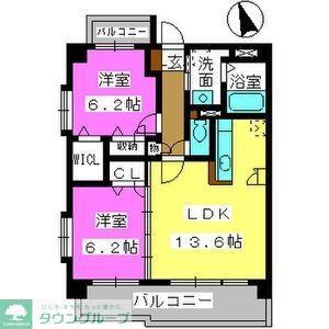 ネオジェラーモ(2LDK/1階)の間取り写真