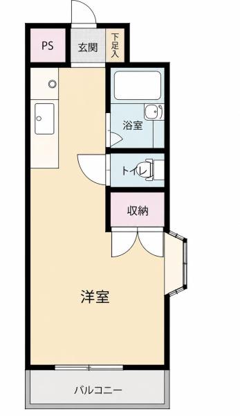 アーバンライズ辻井(ワンルーム/1階)の間取り写真