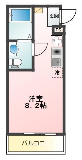 GLANZ氷川町(ワンルーム/3階)の間取り写真